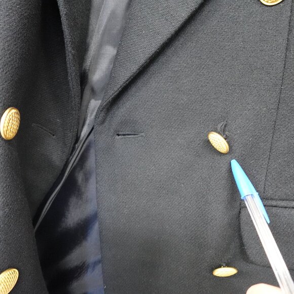 RZR Weather Wise Blazer Womens 5/6 Small 100% Wool Black Jacket Gold Demure - Picture 8 of 15